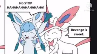 Glaceon tickled by sylveon - comic dub