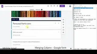 Google form - merge response column and move form fields to common section.