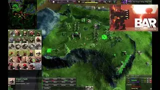 BAR: Beyond All Reason - Tetrad Map Cortex Multiplayer PvE - Part 1/2 (Total Annihilation like game)