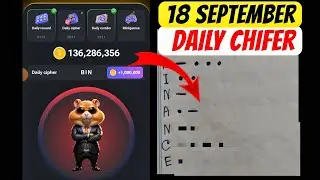 18 September Daily Cipher Hamster Kombat today |18 Sept Daily Cipher today Daily Cipher 18 September