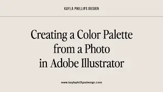 Creating a Color Palette from Your Photos Using Adobe Illustrator