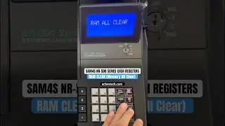 RAM CLEAR on a SAM4s NR-510RB cash register. #shorts #business #cashregister #tutorial #work