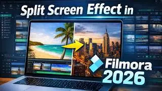 How to Add A Split Screen Effect on FIlmora (2026)