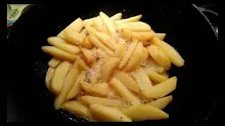 Готовим в казане но не на огне а дома на плите. Картошка с мясом и грибами.  #готовим в казане