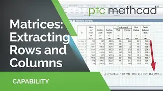 Matrices: Extracting Rows and Columns in Mathcad Prime