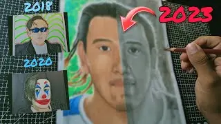 “Grafito vs Color” Volví a Dibujarme a mi Mismo con 2 Técnicas Diferentes / STEVE ART'S