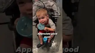 Toddler dancing at Epcot 
