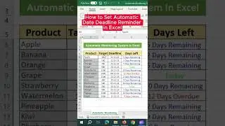 Setting Up Automated Due Date Reminders in Excel.