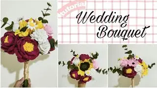 Bikin sendiri buket pernikahanmu! | Tutorial Buket Pernikahan dari flanel | Wedding bouquet tutorial