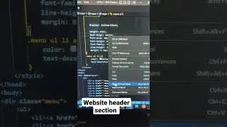 Create header section of website 