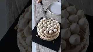 Самый воздушный торт без муки #рецепты #cake  #relaxing #торт #безе #sweet #shorts