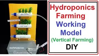 hydroponics farming(agriculture) working model (vertical) | inspire science project  | howtofunda