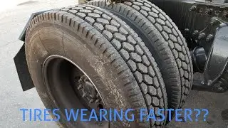 Tires wearing unevenly low tires pressure problem rear axles freightliner kenworth peterbilt Volvo