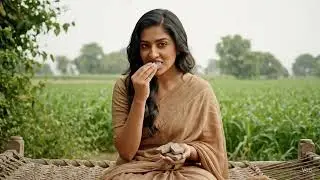 Indian Village Girl Eats Edible Mitti | Raw Clay Eating ASMR with Natural Sounds