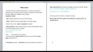 PHP - Sade ve assosiativ massivler. Ders 2.