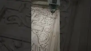 Изготовление резного панно из бука на ЧПУ станке. #cnc #дерево #чпу #панно