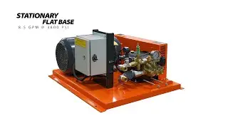 Stationary Flatbase Industrial Cold Water Electric High-Pressure 8.5 GPM @ 3600 PSI - Easy-Kleen