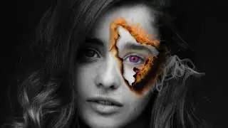 اجمل تصميم لصورك تصميم الحرق بالنار تصاميم بكس ارت picsart#