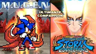 Sonic Baryon Mode Ultimate Comparison - (M.U.G.E.N Vs Naruto Ninja Storm Connections)