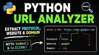 #18 Building a Python URL Analyzer | Easy For Beginners | Best Python Easy Project | Real Project
