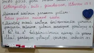 Mürəkkəb sözlər