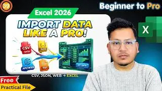 Learn Excel Data Import in 10 Minutes | CSV, PDF, Notepad & Web Data ⬇️ The Coding Box