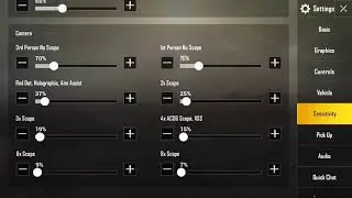 Best Setting For Thumb Players Pubg mobile sensitivity Setting By PMsc winner RRQ