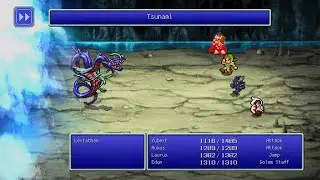 FINAL FANTASY III - Leviathan Boss Fight! - Leviath Summon Magic | Pixel Remaster Collection
