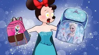 Mickey Mouse & Minnie Mouse Go to School Funny Class! Finger Family Song Nursery Rhymes