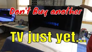 65 inch Hisense 65H6E comes on with half dark logo then cuts off