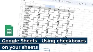 Google Sheets - Using checkboxes