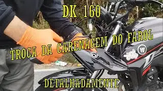 DK 160 - HOW TO CHANGE THE HEADLIGHT FAIRING #dk160 #haojue #headlight #suzuki #motorcycle