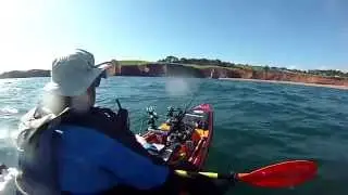 Ladram Bay Kayak Fishing for Wrasse 2015