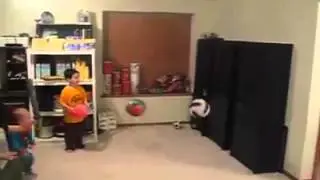 Amazing baby Basketball kid ! Next Michael Jordan ?