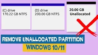 How to Delete Unallocated Partition (Windows 10/11) & Merge Unallocated Partition with C/D Drive