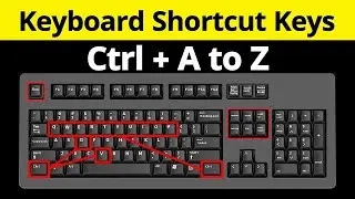 A to Z Ctrl Keyboard Shortcut Key Step by Step | Keyboard Shortcut Key Tutorial