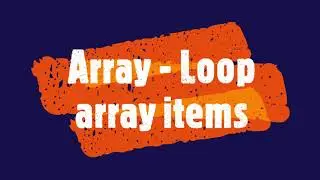 PYTHON - Array - Loop array items 