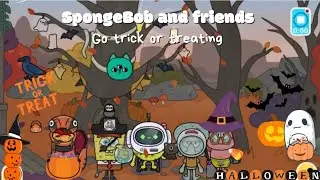 Trick or treating with SpongeBob and friends🎃👻😱😱 #youtubevideos #spongebob #trickandtreat #tocaboca