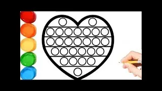 How to draw Rainbow pop it drawing for kids / drawing, coloring for children /TOiART