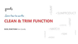 CLEAN AND TRIM Functions in Excel