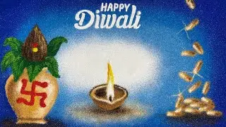 Diwali Special Poster Rangoli 🪔| Diya kalash Rangoli | Rangoli #rangoli #youtubevideo 2024