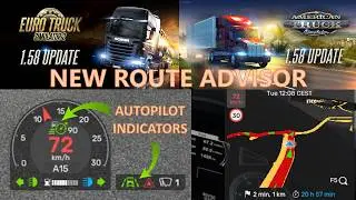 1.58 Update - Autopilot Indicators on new HUD : Euro Truck Simulator 2 & American Truck Simulator 