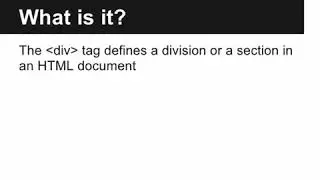 Div tag in html