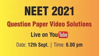 NEET 2021 LIVE Paper Discussion with Motion Medical Experts on 12th September || Motion NEET