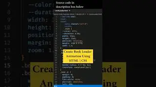 Create Book Loader Animation Using HTML | CSS