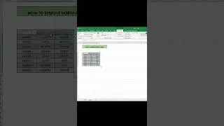 Hide North Row In Excel 