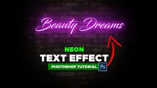 How To Create Neon Text Effect In PHOTOSHOP | Photoshop 2025 Tutorial