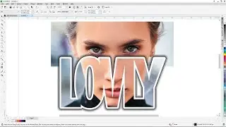 Text Masking Effect | Typography | Text Masking in coreldraw for beginner  | kr graphics world