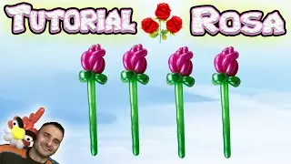 Mouldable balloons Tutorial 97 - Pink Flower - balloon twisting