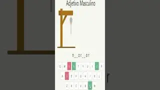 JOGO DA FORCA - CATEGORIA ADJETIVO MASCULINO #shorts